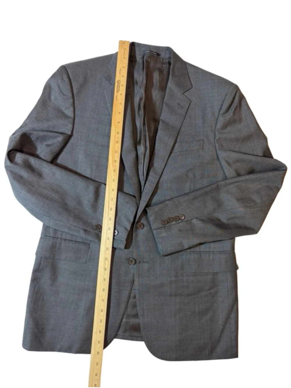 Ralph Lauren Black Label Gray Wool Blazer 42R Italy Luxury Tailored flaw